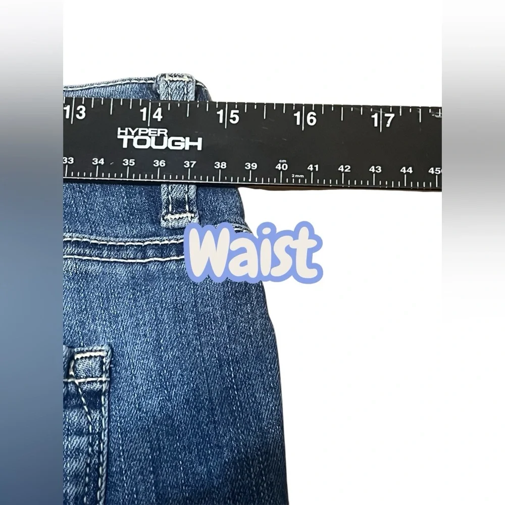 Crown & Ivy Size 10R Skinny Tapered Distressed Jeans Pants Denim Bottoms - Picture 4 of 5